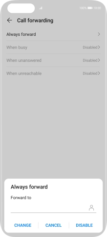 Press DISABLE.