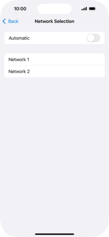 If you turn off the function, press the required network.