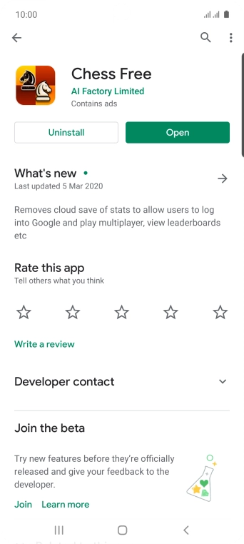 Press Uninstall.