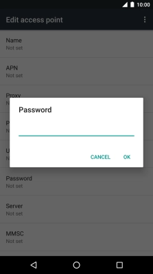 Key in p and press OK.