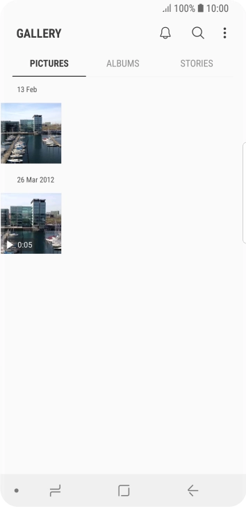 Press ALBUMS and go to the required folder.