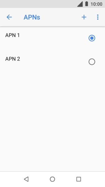Press the field next to the data connection to activate it.