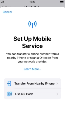 Press Use QR Code.