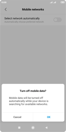 Press OK and your phone will search for networks.