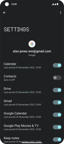 Press the indicator next to 'Contacts'.