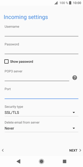 Press the drop down list below 'Security type'.
