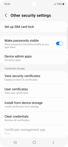 Press Set up SIM card lock.