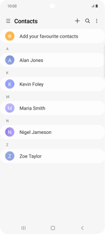 Press the new contact icon.
