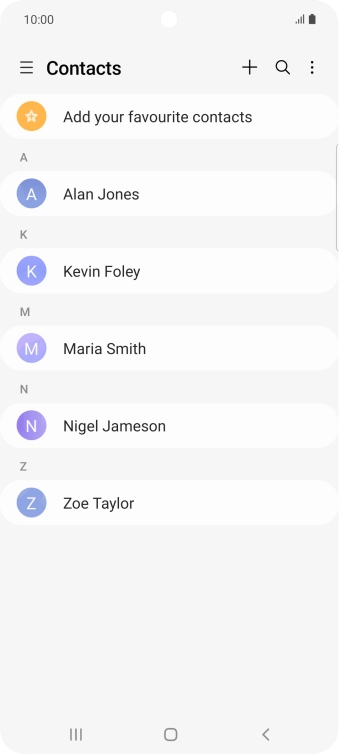Press the new contact icon.