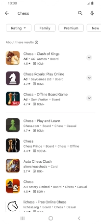 Press the required app.