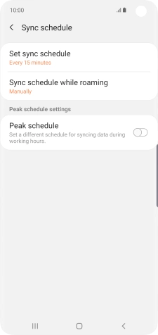 Press Set sync schedule.