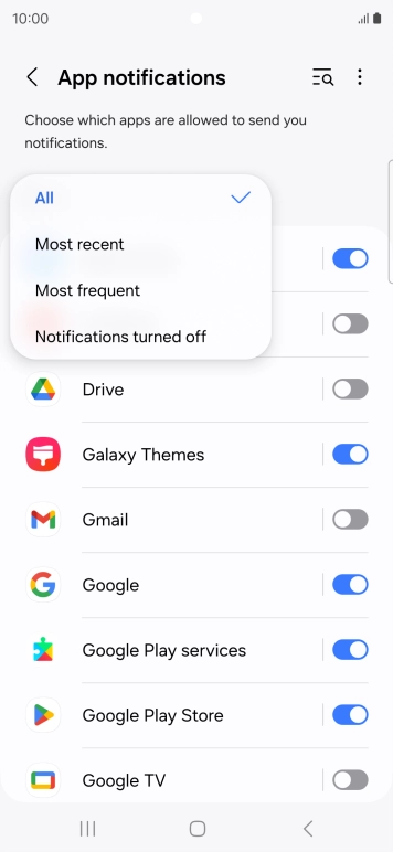 Press the required setting. Press the required setting.