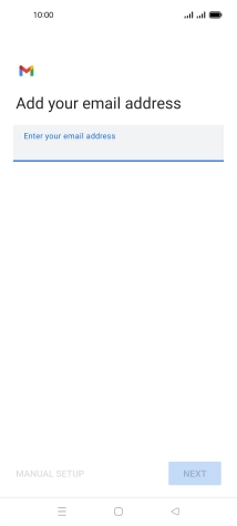 Press the field below 'Enter your email address' and key in your email address.