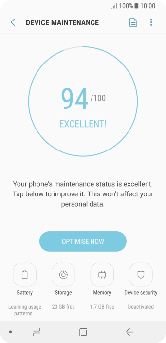 Press Battery.