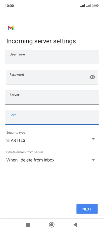 Press the drop down list below 'Security type'. Press the drop down list below 'Security type'.