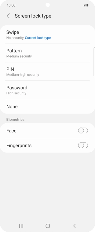 Press Fingerprints.