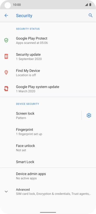 Press Screen lock and key in the current phone lock code.