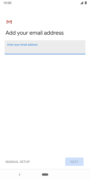 Press the field below 'Enter your email address' and key in your email address. Press the field below 'Enter your email address' and key in your email address.