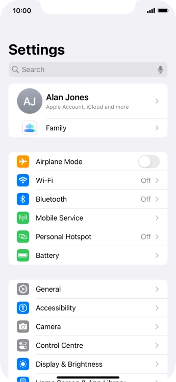 Press Display & Brightness.