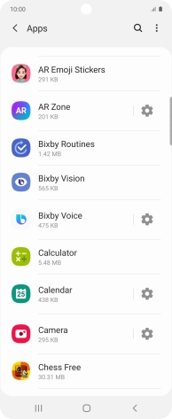 Press the required app.