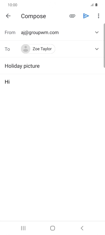 Press the attachment icon. Press the attachment icon.