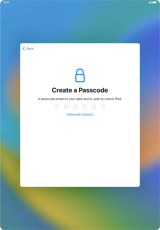 Press Passcode Options.