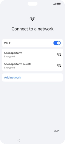 Press the required WiFi network.