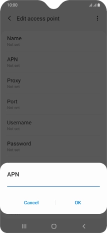 Key in mobile.o2.co.uk and press OK.