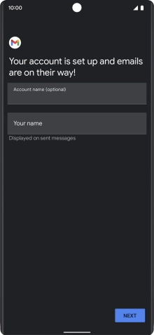 Press the field below 'Account name (optional)' and key in the required name.