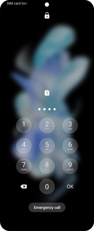 Key in your SIM PIN and press OK. The default SIM PIN is 0000.