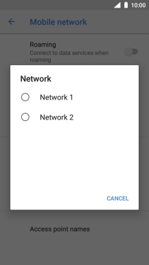 Press the required network.