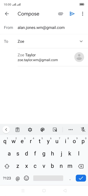 Press the required contact.
