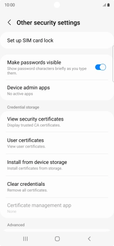 Press Set up SIM card lock.