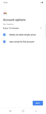 Press the drop down list below 'Sync frequency:'.
