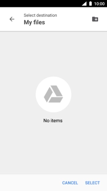 To create a new folder, press the new folder icon and follow the instructions on the screen to create a new folder.