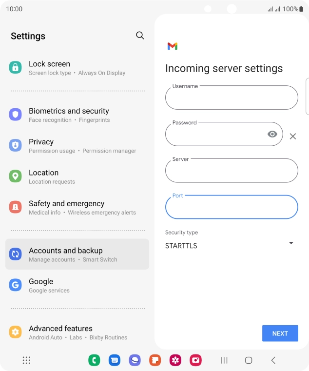Press the drop down list below 'Security type'.
