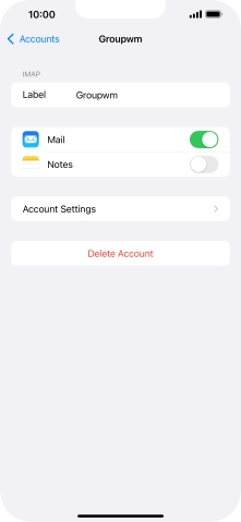 Press Account Settings.