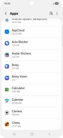 Press the required app.