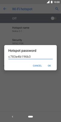 Key in the required password and press OK.