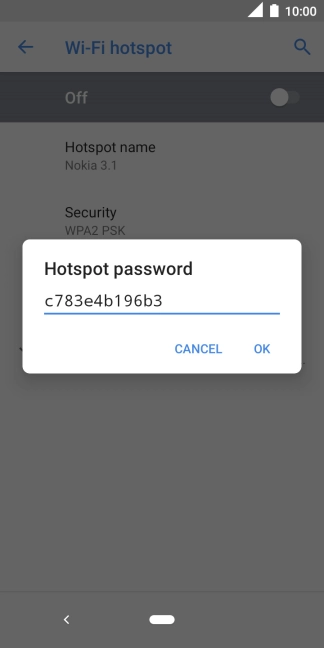 Key in the required password and press OK.
