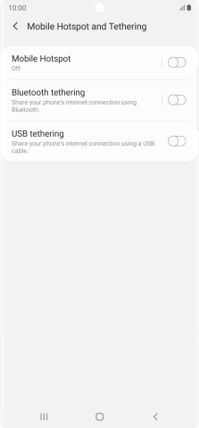Press Mobile Hotspot.