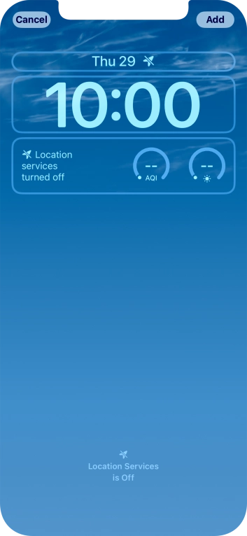 To customise the way the lock screen date is displayed, press the date widget and follow the instructions on the screen to select the required widget display mode. To customise the way the lock screen date is displayed, press the date widget and follow the instructions on the screen to select the required widget display mode.