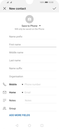 Press First name and key in the required first name.