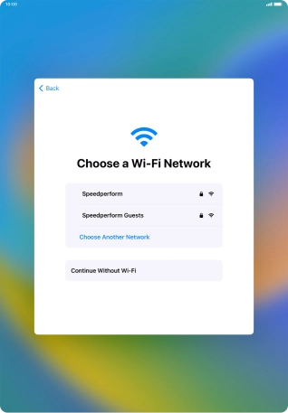 Press the required WiFi network.