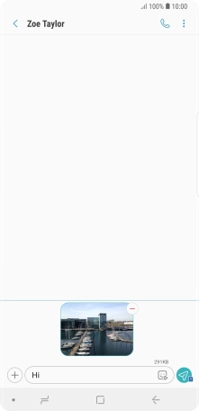 Press the send icon when you've finished your picture message.