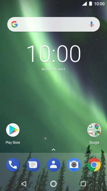 Slide your finger downwards starting from the top of the screen.