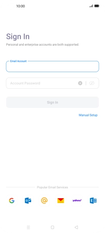Press the field below 'Email Account' and key in your email address.