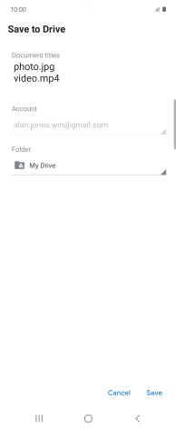Press the field below 'Folder' and go to the required folder.