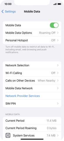 The total data usage is displayed next to Current Period.