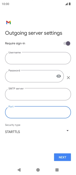 Press the drop down list below 'Security type'. Press the drop down list below 'Security type'.